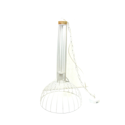 Lampa wisząca metalowa ażurowa LOFT Biała 75cm